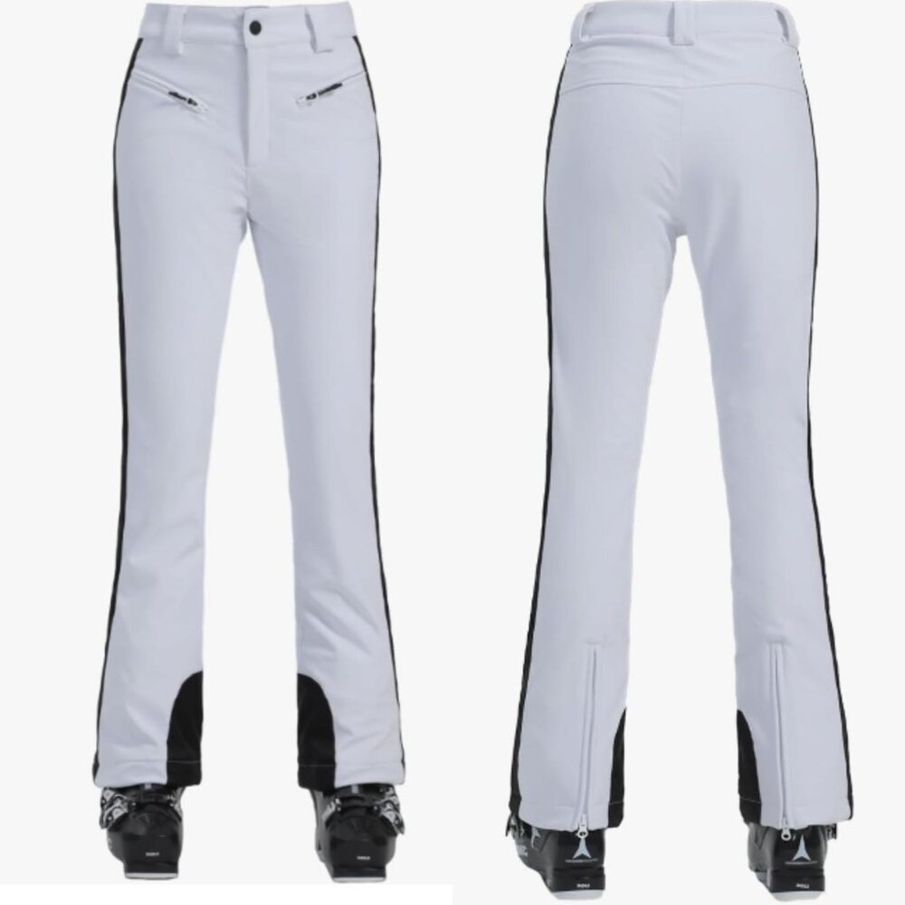Gsou Snow Women's Slim High Stretch Outdoor Ski Pants White S